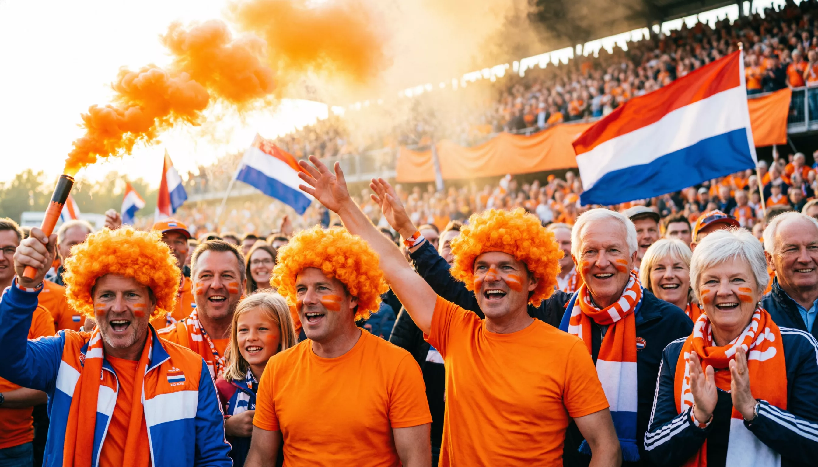 Nederlandse F1 fans in oranje bij Grand Prix